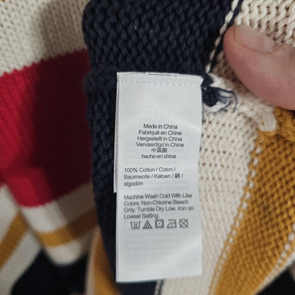 J.Crew Men's Large Striped Cotton Roll-Neck Sweater Archival Heritage Iconic - Picture 5 of 7